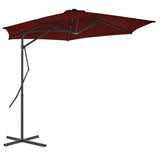 Vidaxl parasol met stalen paal 300x230 cm bordeauxrood