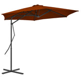 Vidaxl parasol met stalen paal 300x230 cm terracottakleurig