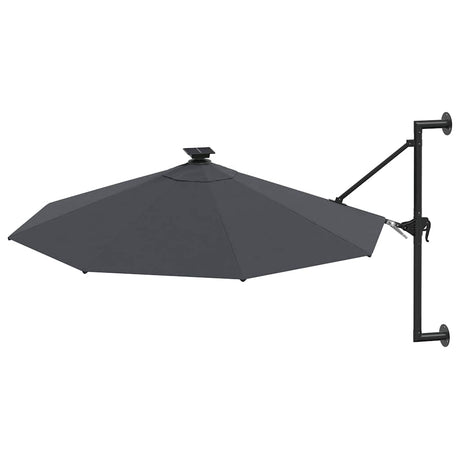 Vidaxl wandparasol met led's 300 cm antracietkleurig
