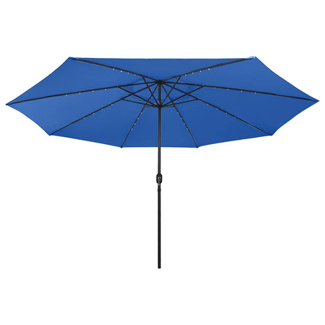 Vidaxl parasol met led-verlichting 400 cm azuurblauw