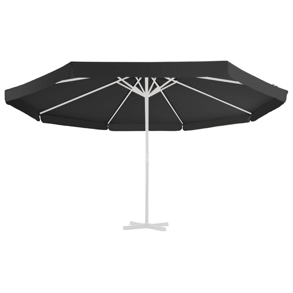 VidaXL Vervangingsdoek voor parasol 500 cm zwart