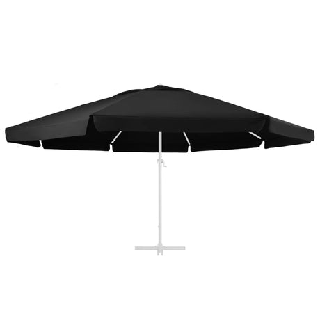 VidaXL Vervangingsdoek voor parasol 600 cm zwart