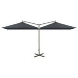 Vidaxl parasol dubbel met stalen paal 600x300 cm antracietkleurig