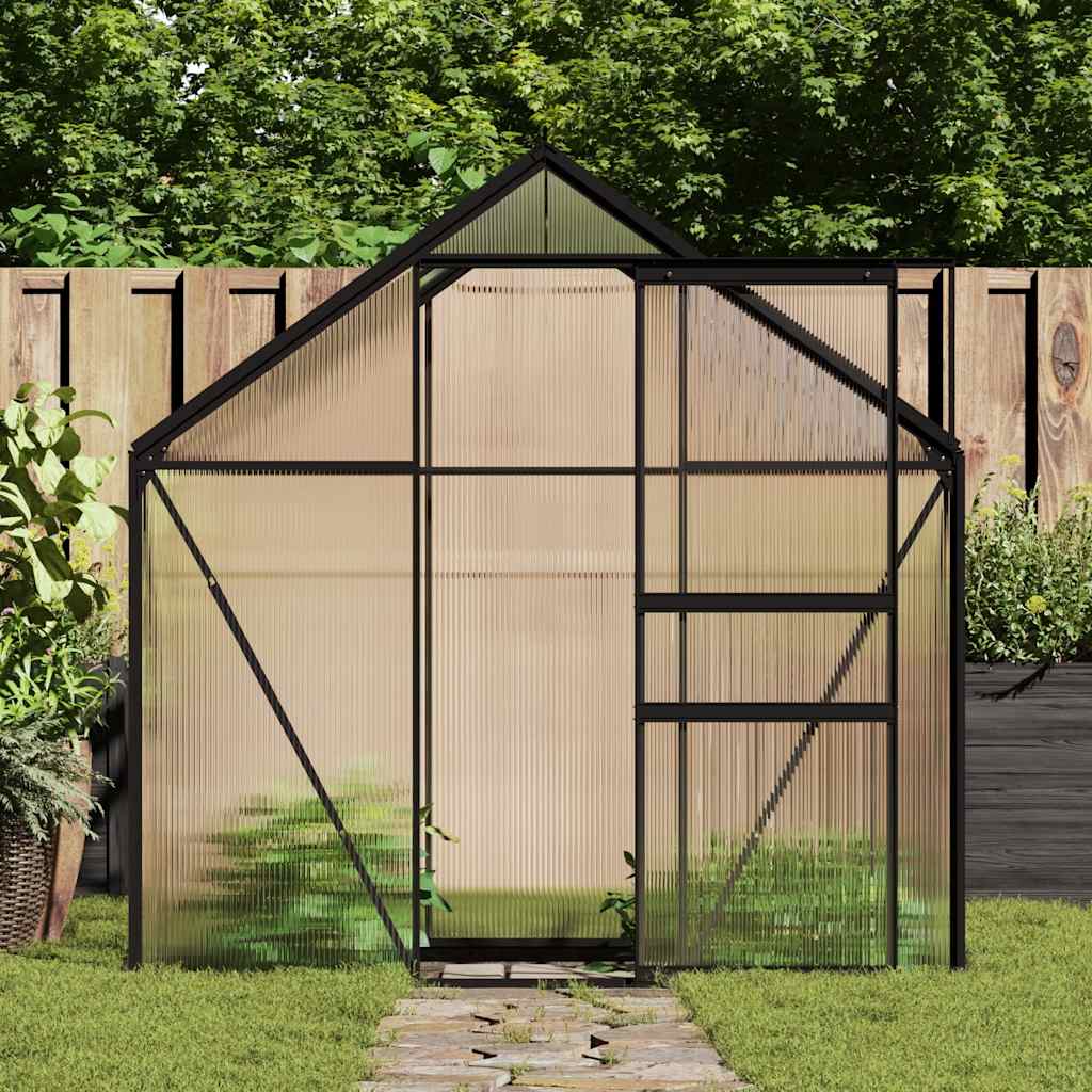 Vidaxl tuinkas 2,47 m³ aluminium antracietkleurig