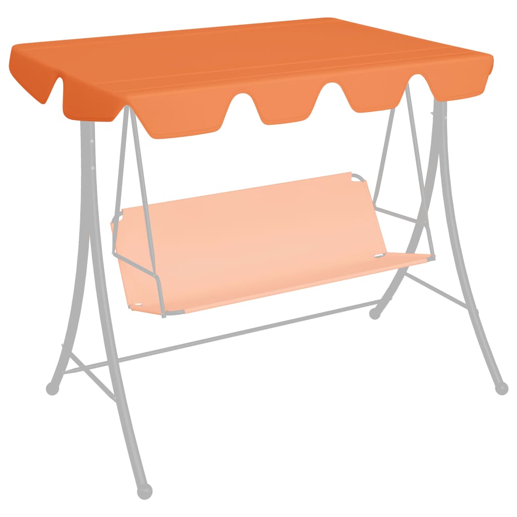 VidaXL Vervangingsluifel voor schommelbank 150 130x105 70 cm oranje