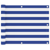 Vidaxl balkonscherm 75x300 cm oxford stof wit en blauw