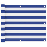 Vidaxl balkonscherm 75x600 cm oxford stof wit en blauw