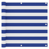 Vidaxl balkonscherm 90x600 cm oxford stof wit en blauw