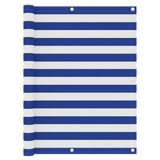 Vidaxl balkonscherm 120x500 cm oxford stof wit en blauw
