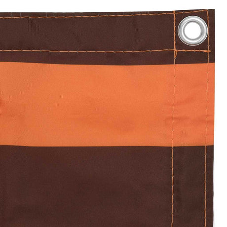 Vidaxl balkonscherm 75x400 cm oxford stof oranje en bruin