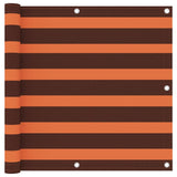 Vidaxl balkonscherm 90x400 cm oxford stof oranje en bruin