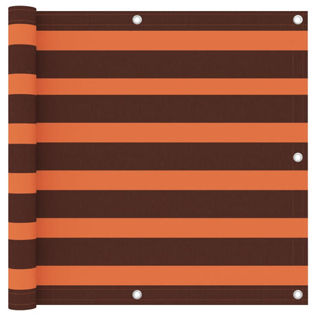Vidaxl balkonscherm 90x400 cm oxford stof oranje en bruin