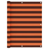 Vidaxl balkonscherm 120x300 cm oxford stof oranje en bruin