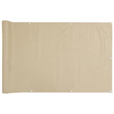 VidaXL Balkonscherm 75x300 cm oxford stof beige