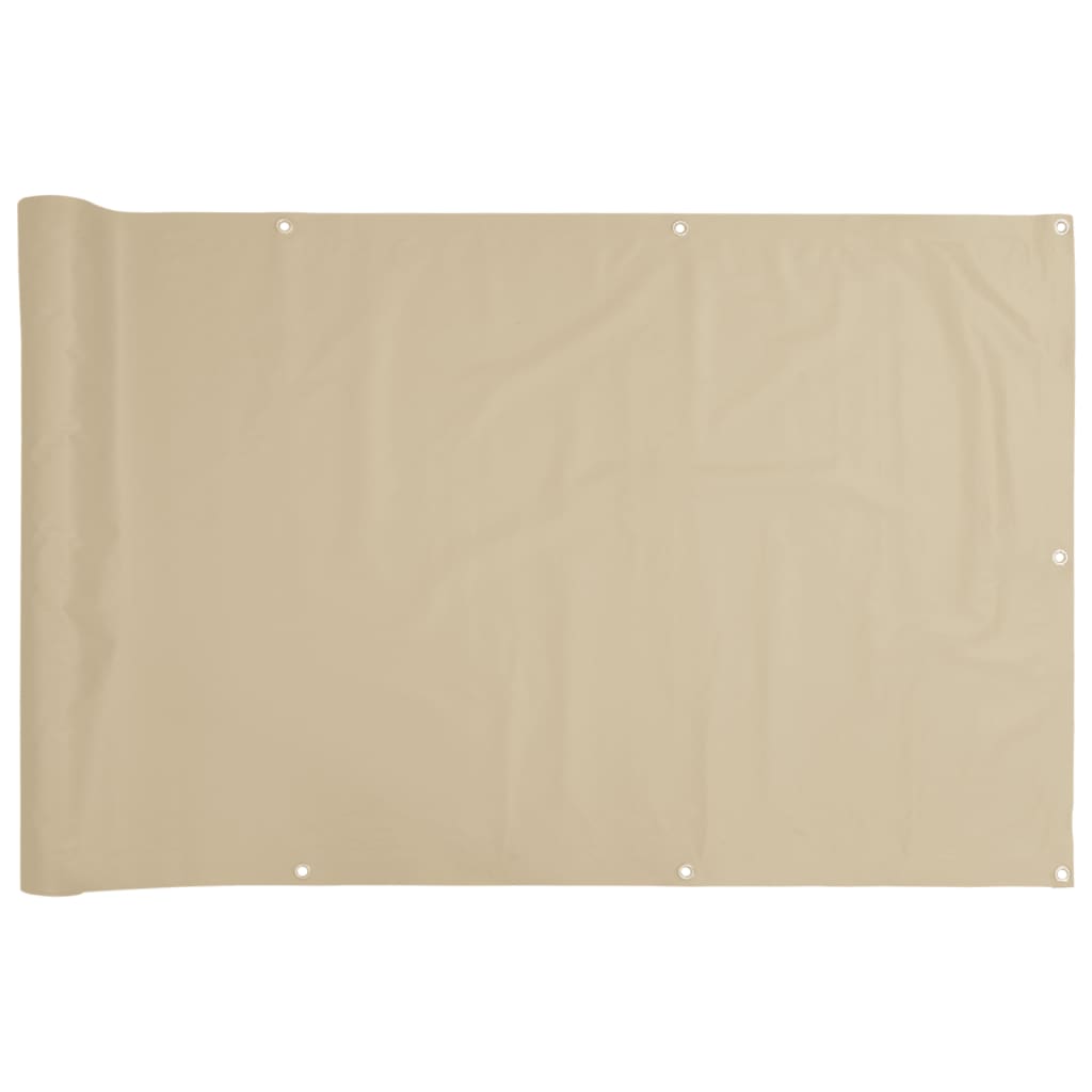 Vidaxl balkonscherm 75x500 cm oxford stof beige