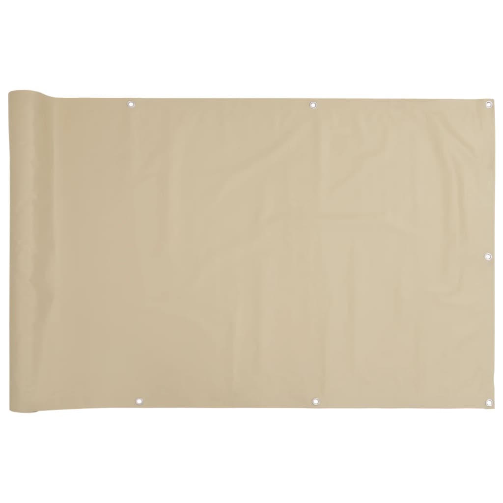 VidaXL Balkonscherm 90x300 cm oxford stof beige