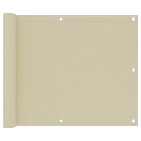 Vidaxl balkonscherm 75x500 cm oxford stof crème