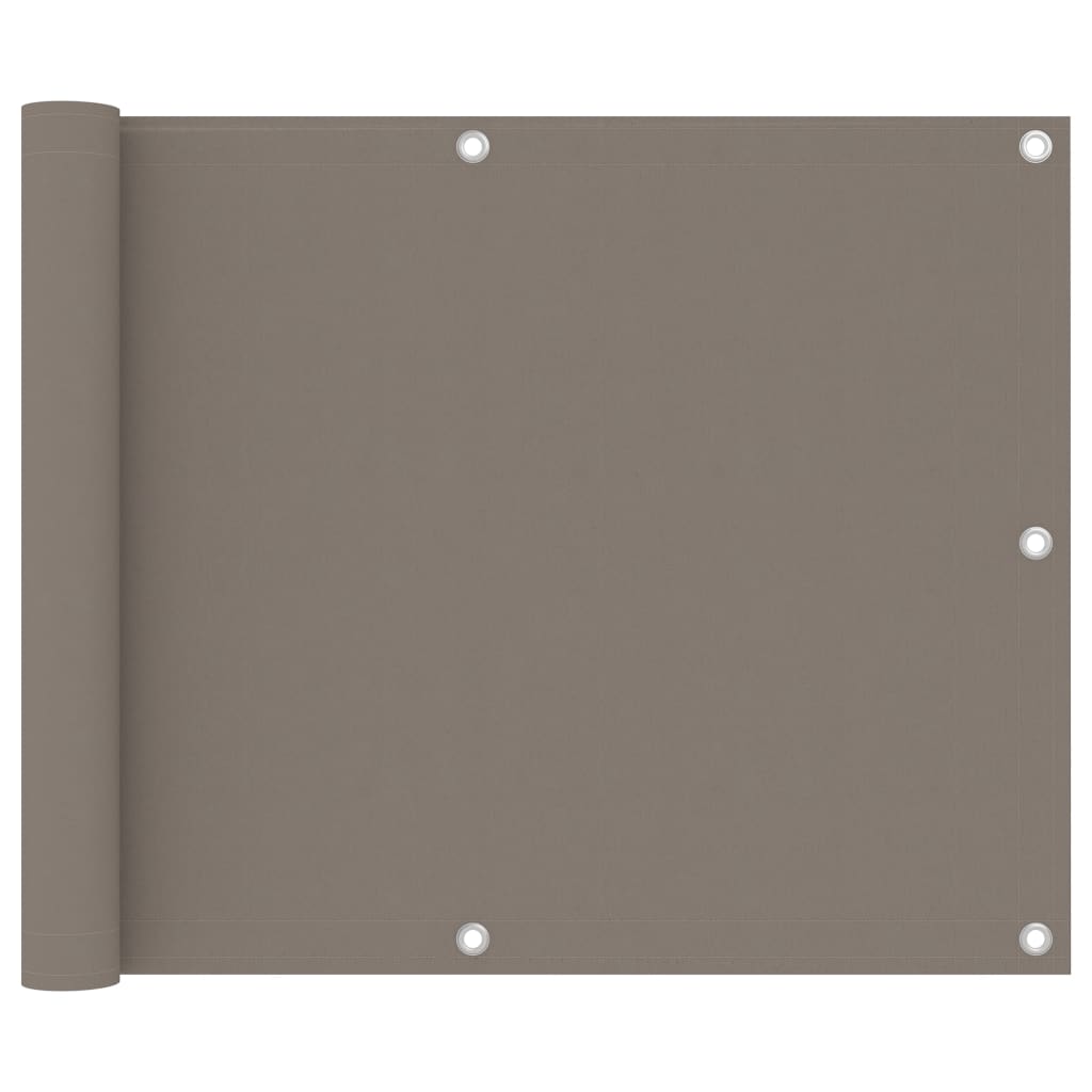 VidaXL Balkonscherm 75x500 cm oxford stof taupe