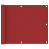Vidaxl balkonscherm 75x400 cm oxford stof rood