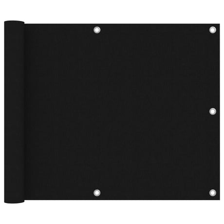 Vidaxl balkonscherm 75x300 cm oxford stof zwart