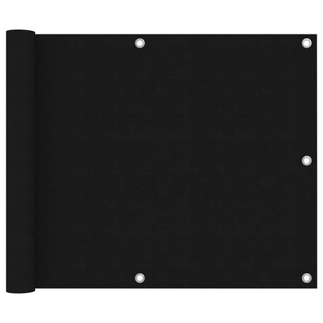 Vidaxl balkonscherm 75x600 cm oxford stof zwart