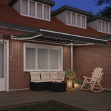 Vidaxl zijde frame met led-striplichten wit 300 x 250 cm aluminium