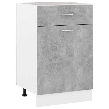 Vidaxl onderkast met lade lyon 50x46x81,5 cm bewerkt hout betongrijs