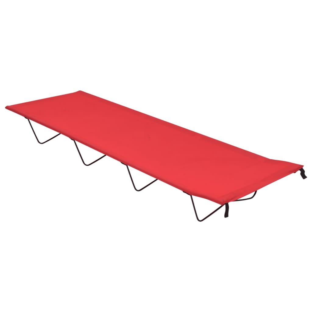 VidaXL Campingbed 180x60x19 cm oxford stof en staal rood