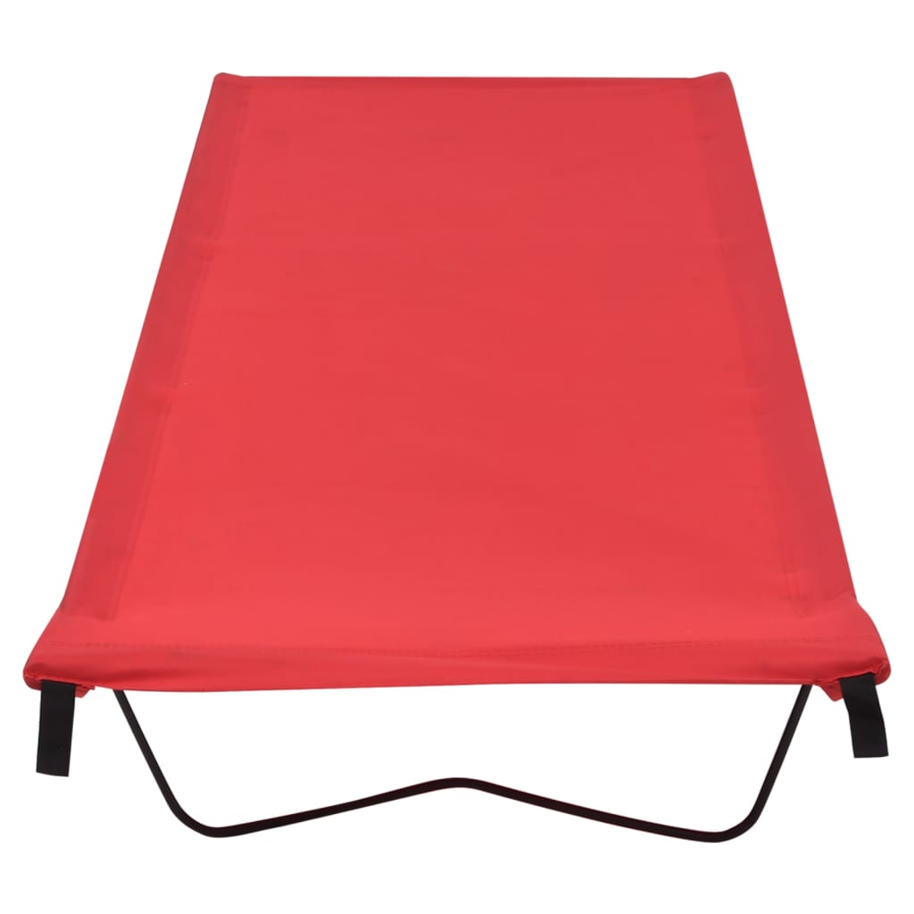 VidaXL Campingbed 180x60x19 cm oxford stof en staal rood