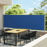 Vidaxl tuinscherm uittrekbaar 140x600 cm blauw