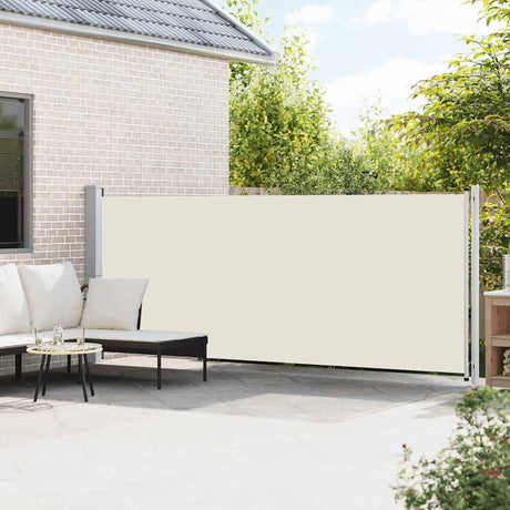 Vidaxl tuinscherm uittrekbaar 600x160 cm crème