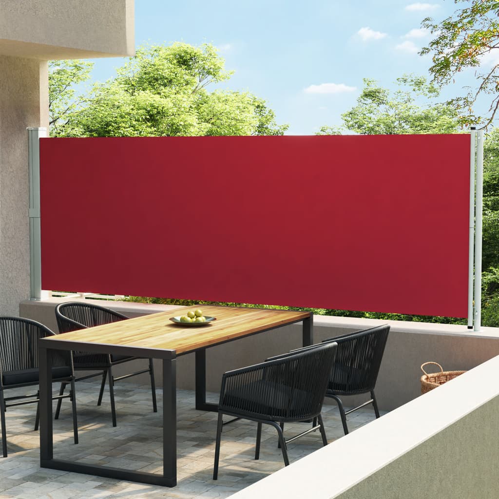 VidaXL Tuinscherm uittrekbaar 600x160 cm rood