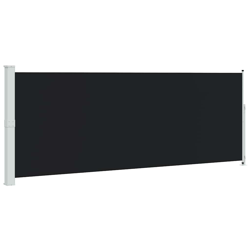Vidaxl tuinscherm uittrekbaar 180x500 cm zwart