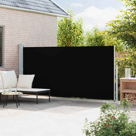 Vidaxl tuinscherm uittrekbaar 180x500 cm zwart
