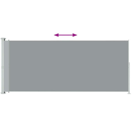 Vidaxl tuinscherm uittrekbaar 180x500 cm grijs