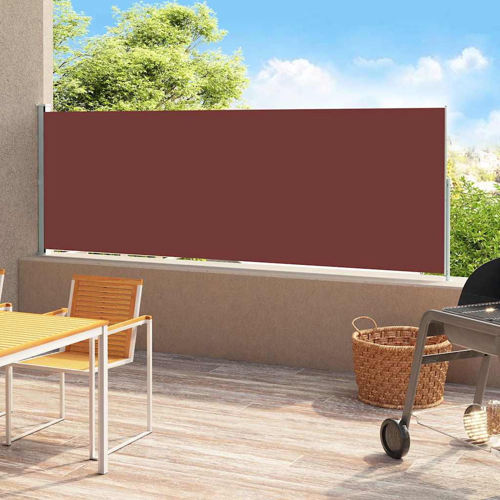 Vidaxl tuinscherm uittrekbaar 180x500 cm bruin