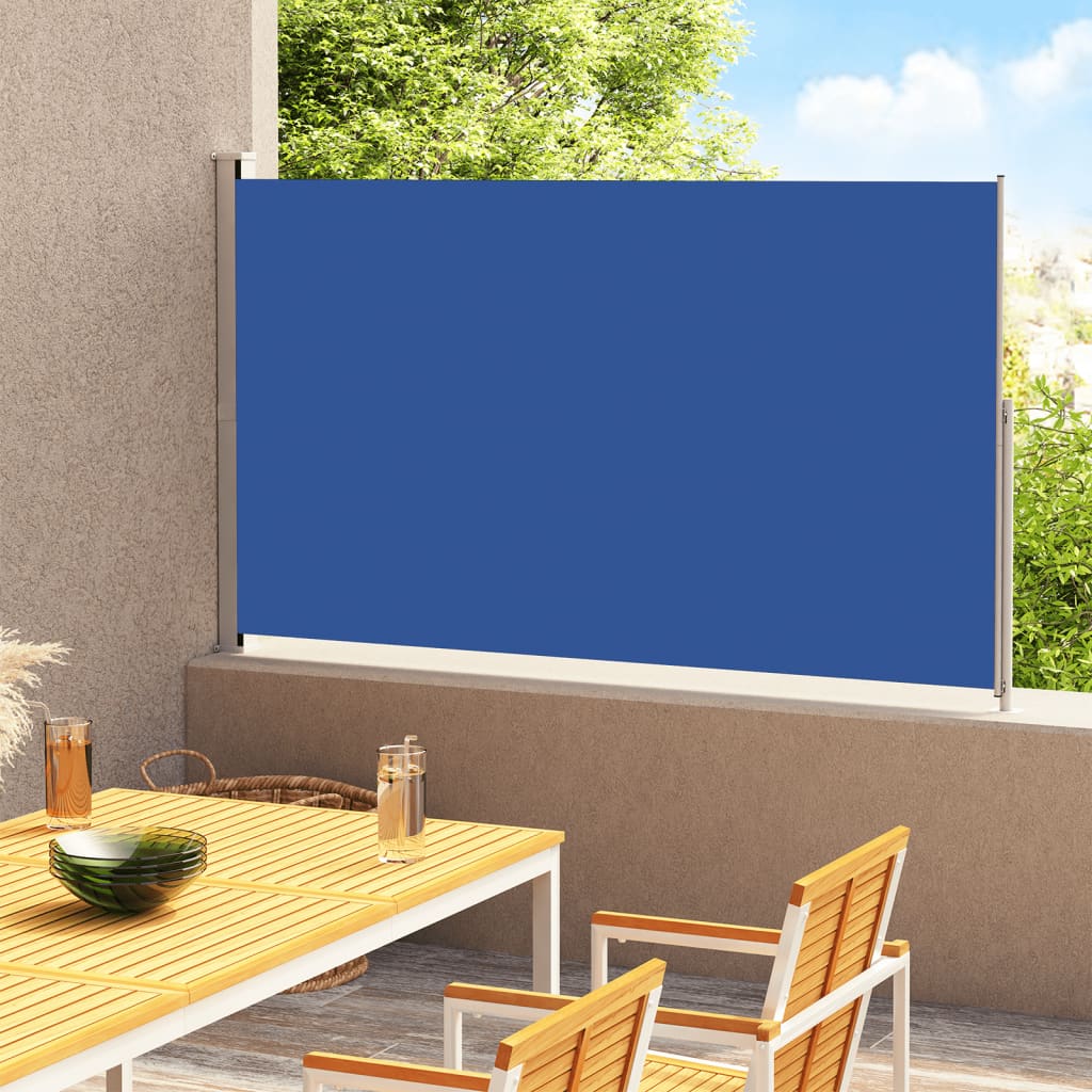 Vidaxl tuinscherm uittrekbaar 200x300 cm blauw