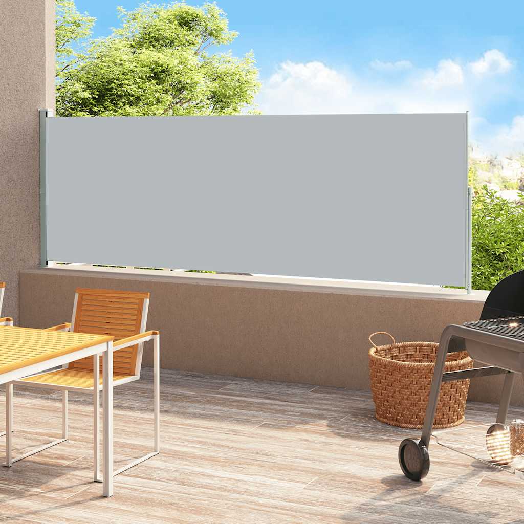 Vidaxl tuinscherm uittrekbaar 200x500 cm grijs