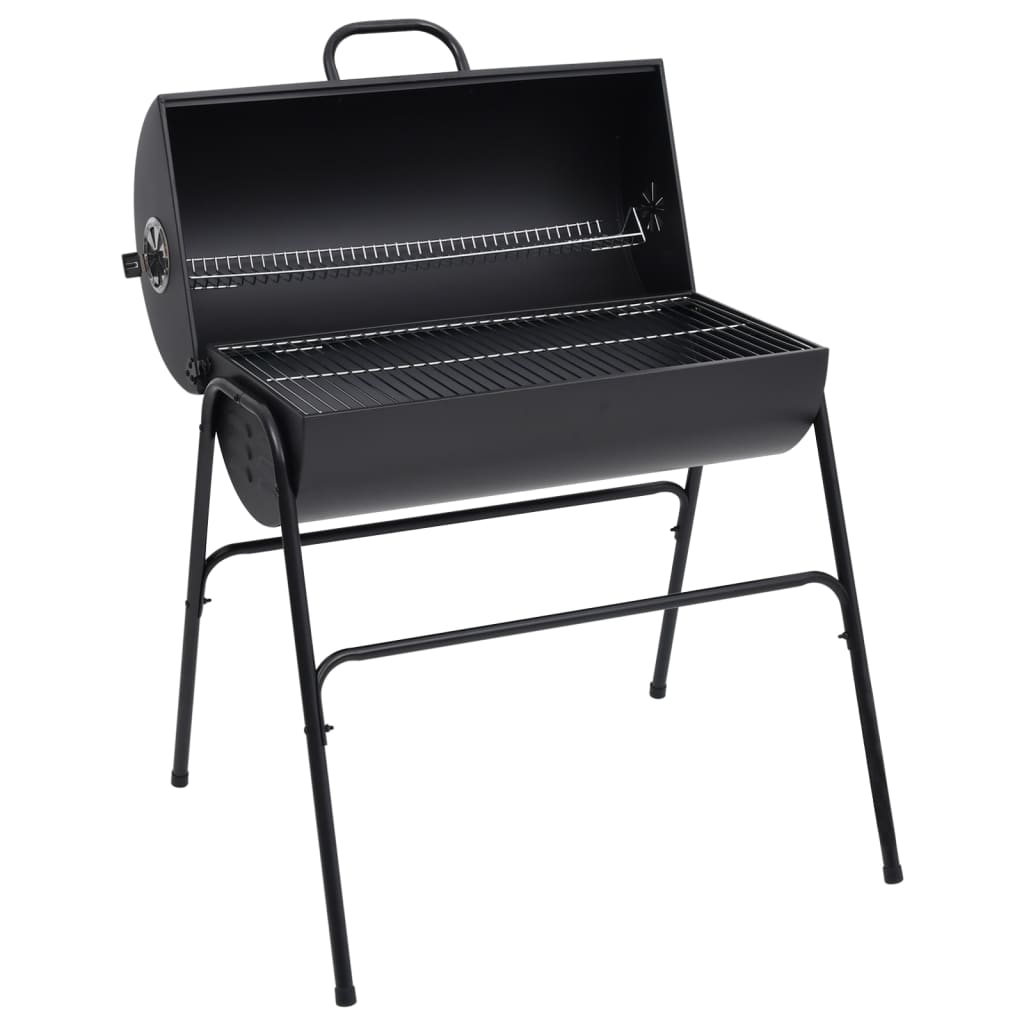 VidaXL Barbecuevat met 2 kookroosters 80x95x90 cm staal zwart