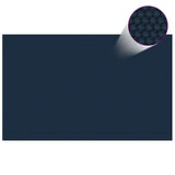 Vidaxl zwembadfolie solar drijvend 800x500 cm pe zwart en blauw