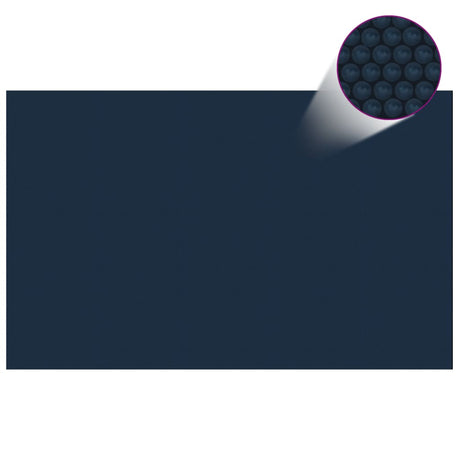 Vidaxl zwembadfolie solar drijvend 800x500 cm pe zwart en blauw