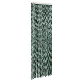 Vidaxl vliegengordijn 56x185 cm chenille groen en wit