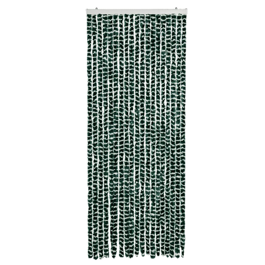 Vidaxl vliegengordijn 56x185 cm chenille groen en wit