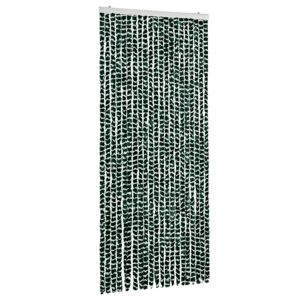 Vidaxl vliegengordijn 90x220 cm chenille groen en wit