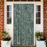 Vidaxl vliegengordijn 90x220 cm chenille groen en wit