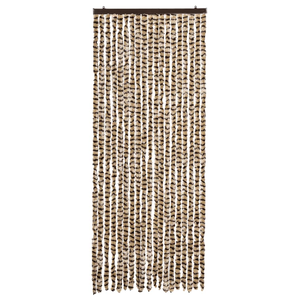 Vidaxl vliegengordijn 56x185 cm chenille beige en bruin