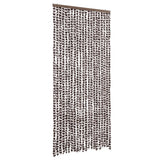 Vidaxl vliegengordijn 90x220 cm chenille bruin en wit