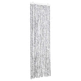 Vidaxl vliegengordijn 56x185 cm chenille licht- en donkergrijs