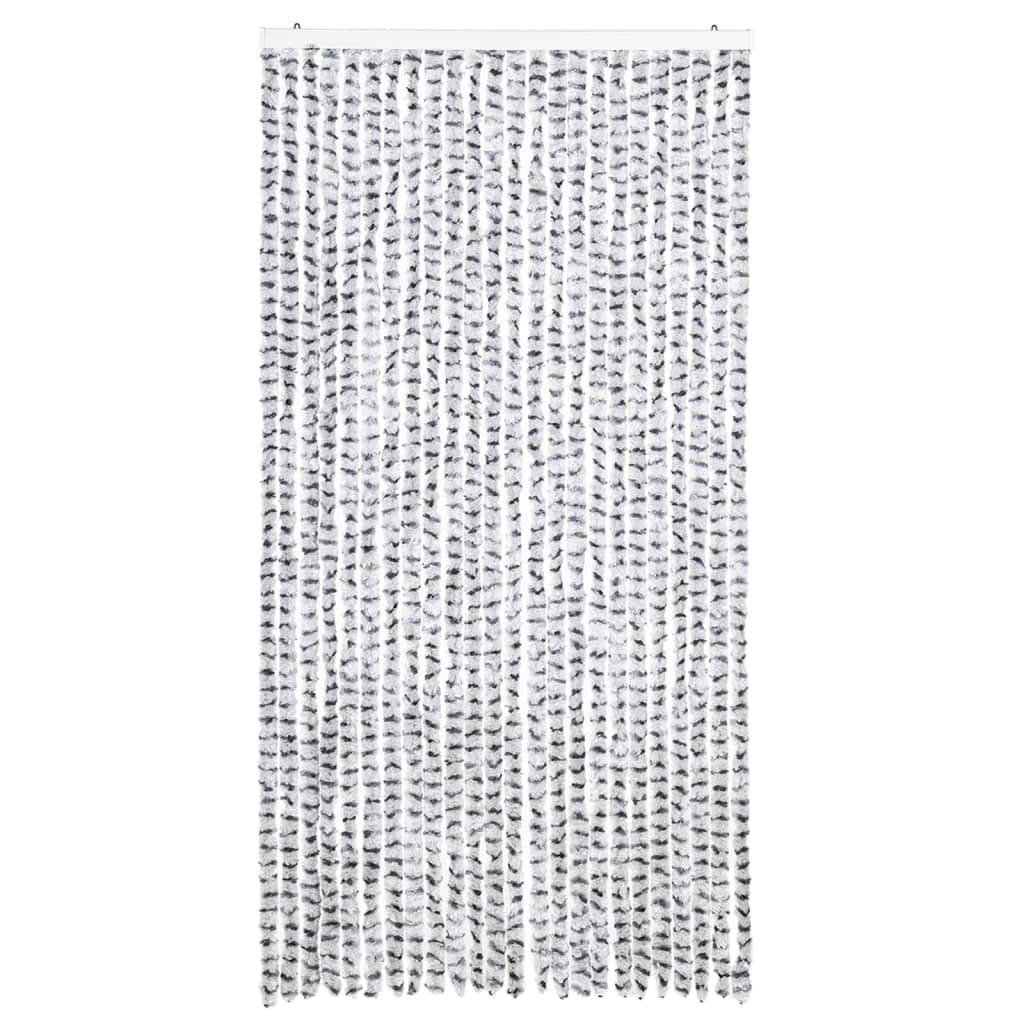 Vidaxl vliegengordijn 100x220 cm chenille licht- en donkergrijs