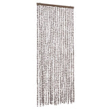 Vidaxl vliegengordijn 56x185 cm chenille taupe en wit